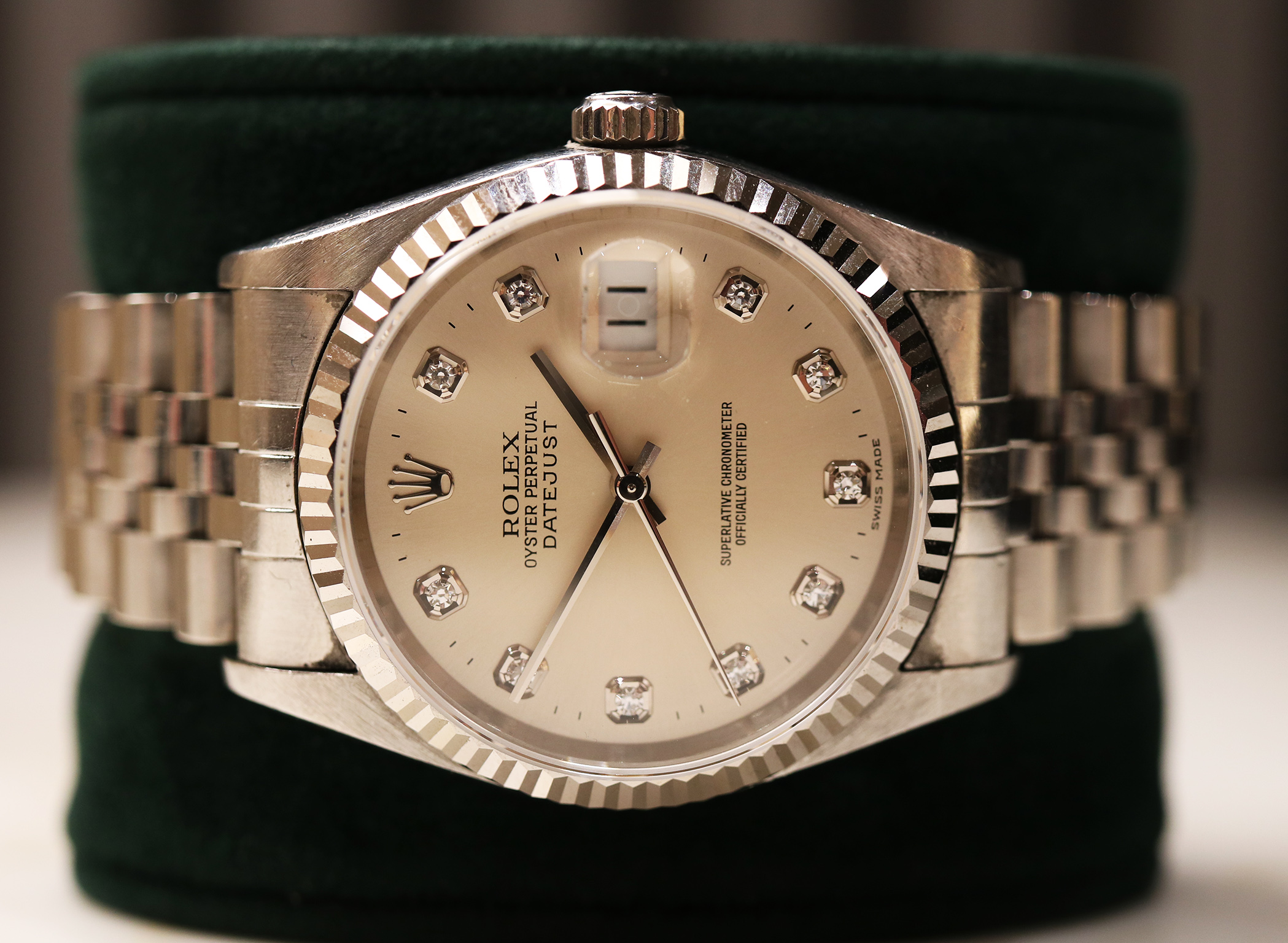 Rolex Datejust 16234 – Quadrante Argenté con Diamanti