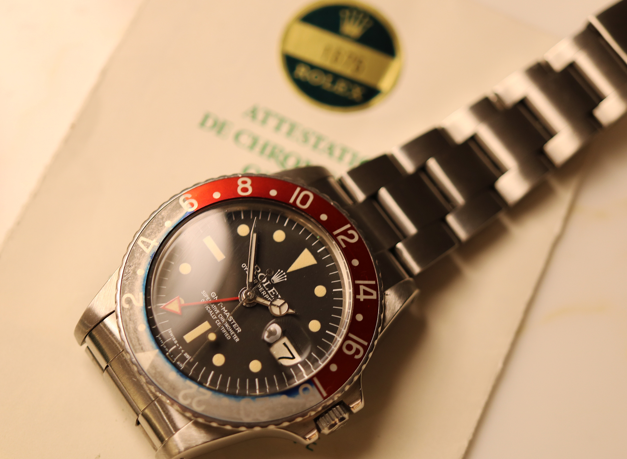 Rolex GMT 1675 MK3 (Mini Dial) with Original Papers
