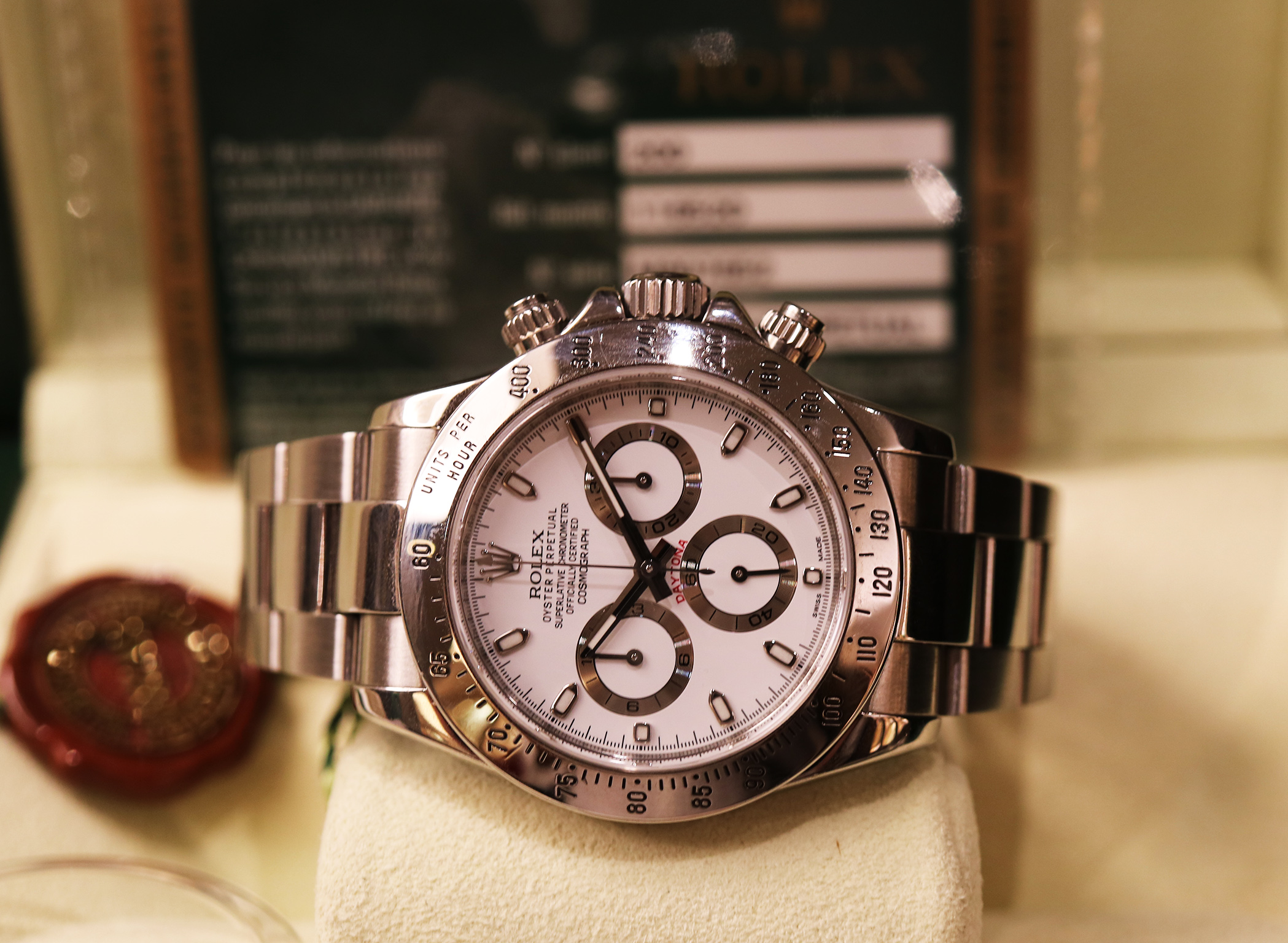 Rolex Cosmograph Daytona 116520 – Quadrante Bianco – Full Set con Card – 2008