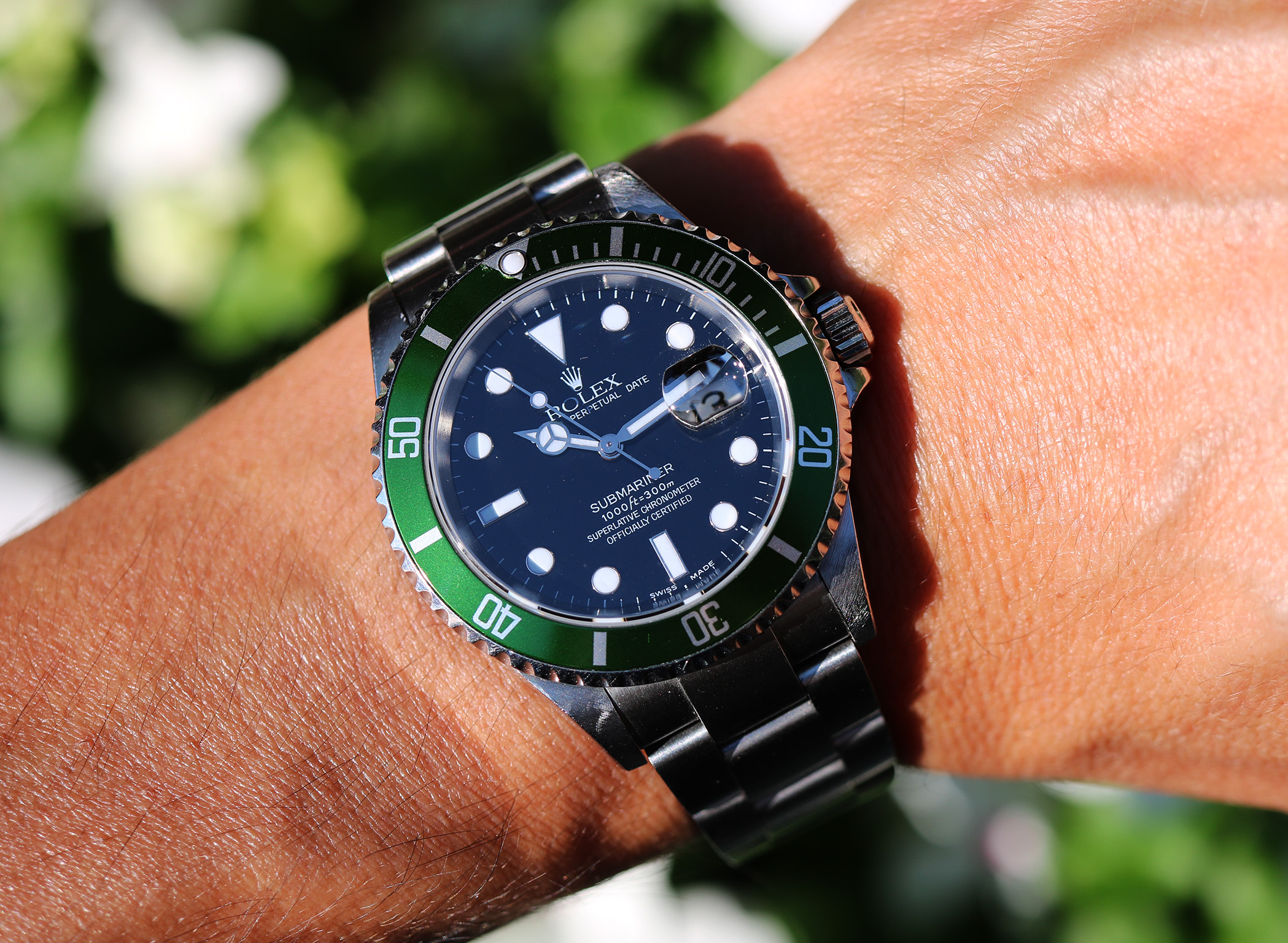 Rolex Submariner Date 16610LV “Kermit” Fat Four - immagine 10