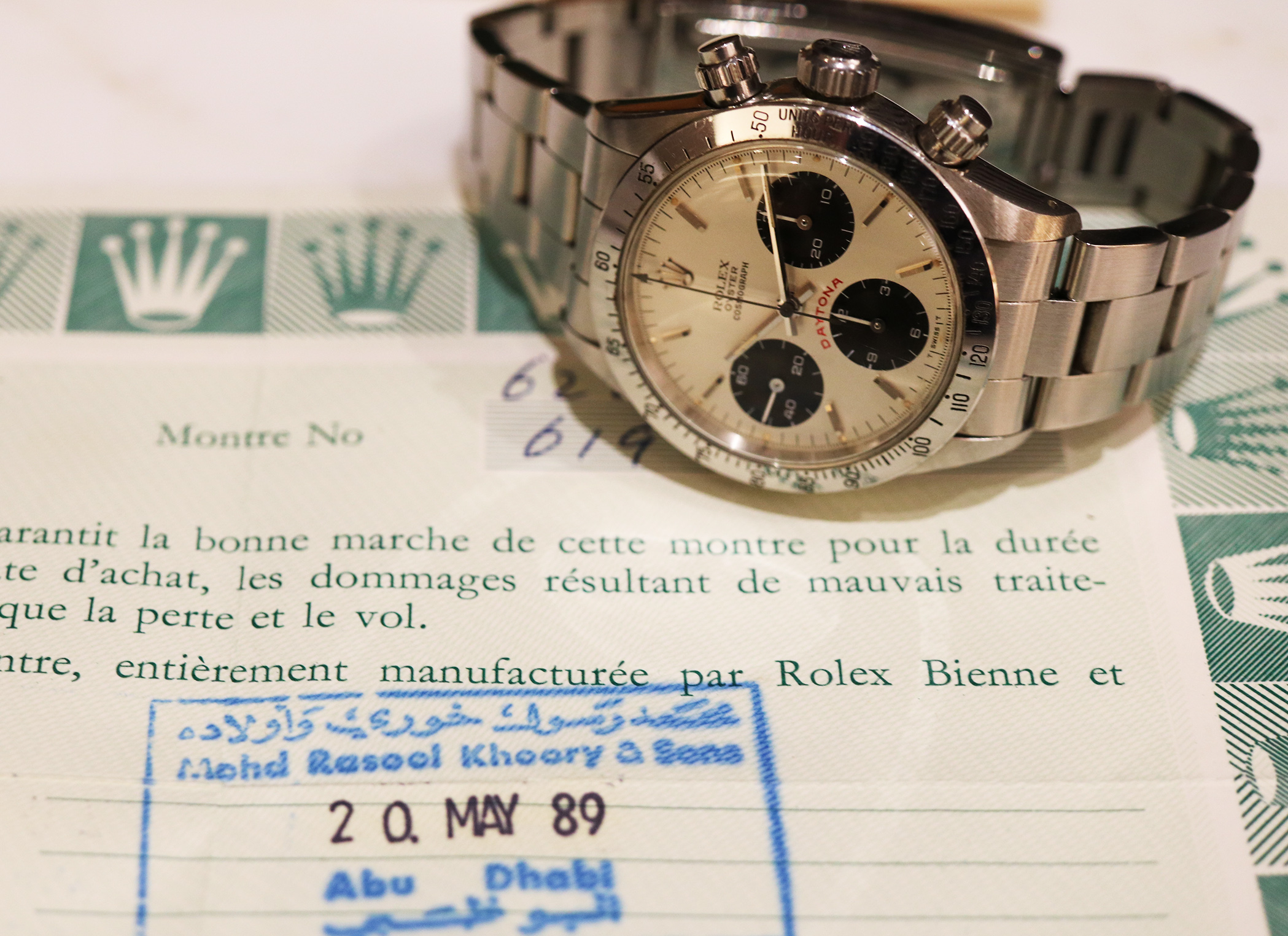Rolex Cosmograph Daytona 6265 “Big Red” – Full Set – Venduto ad Abu Dhabi nel 1989 - immagine 10