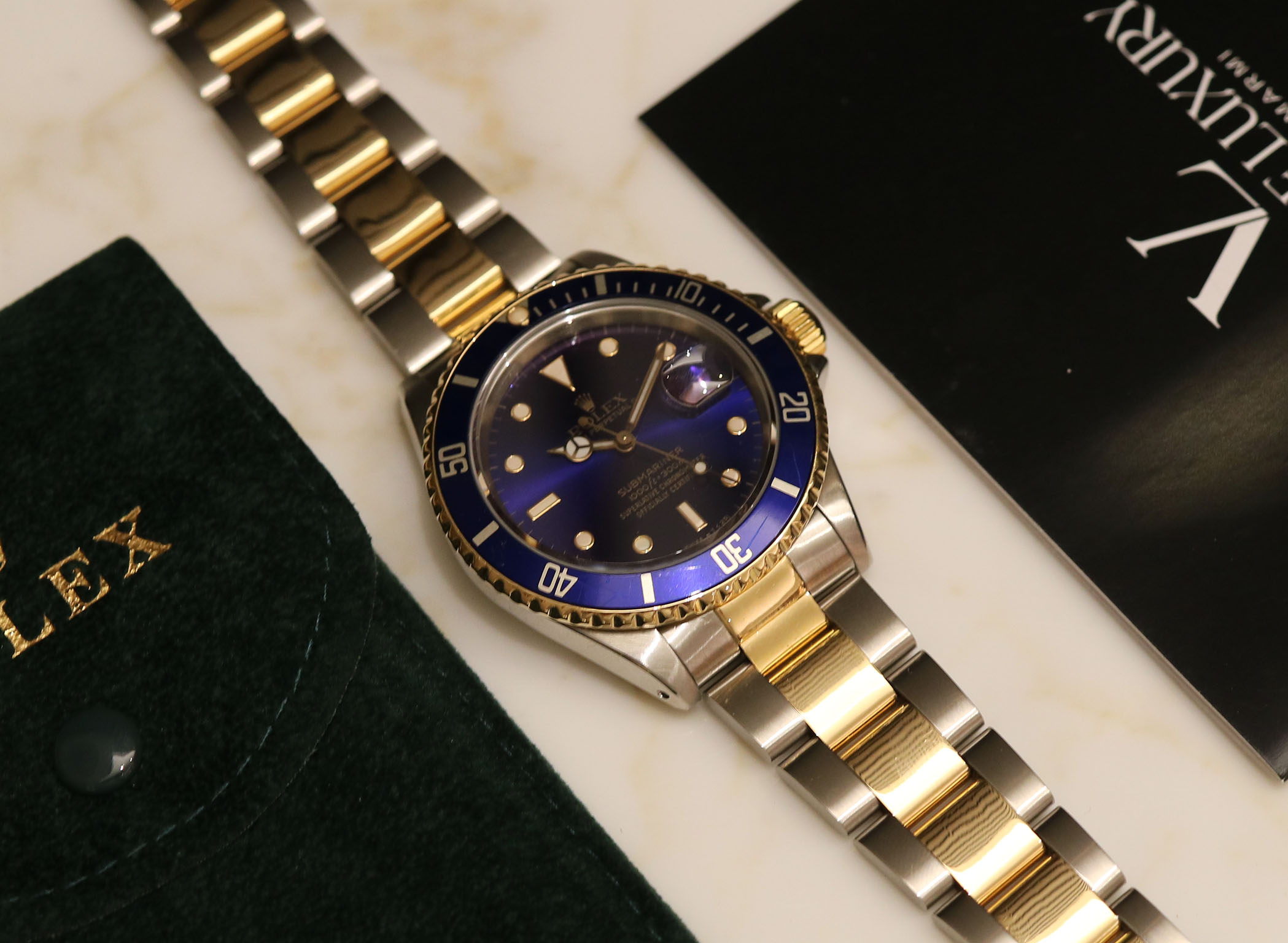 Rolex Submariner Date 16613 – Quadrante Blu con Riflessi Viola – Seriale L – Vintage - immagine 12