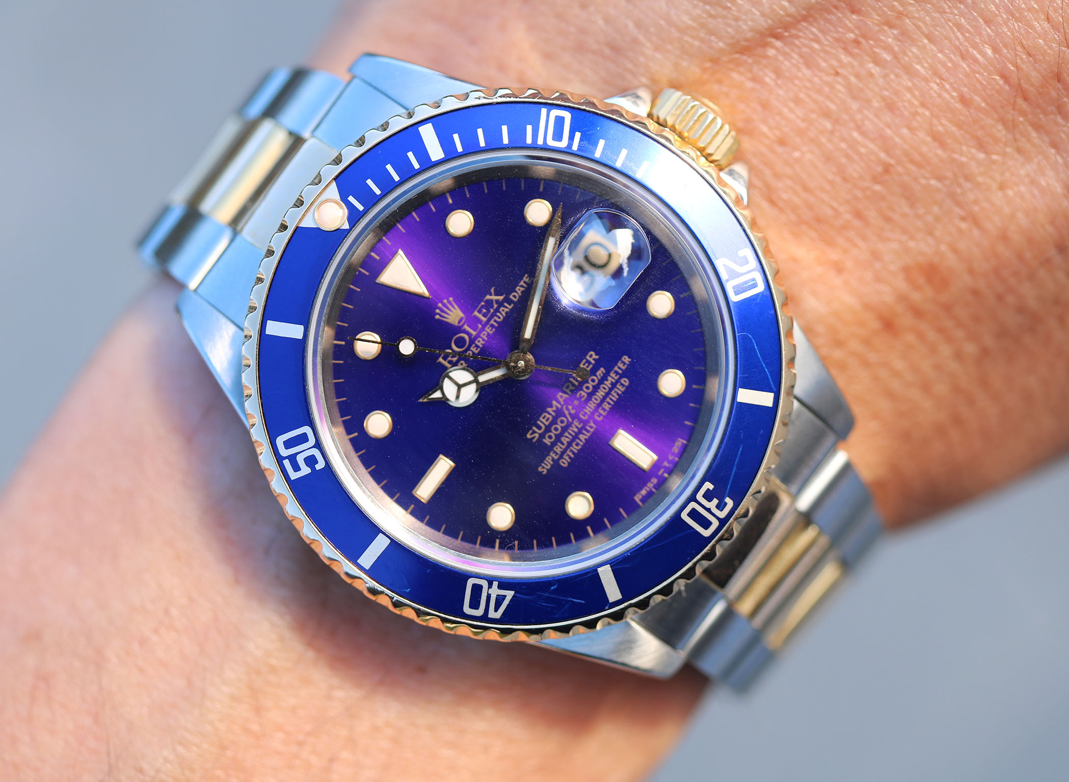 Rolex Submariner Date 16613 – Quadrante Blu con Riflessi Viola – Seriale L – Vintage